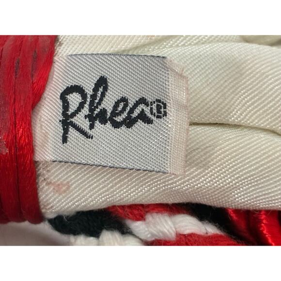 Vintage 80s Rhea Red Rope Belt w/ Polka Dot Buckle Statement Accessory - Picture 9 of 11